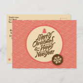 Rustikale frohe Weihnachten Neues Jahr Retro Snowf (Vorne/Hinten)