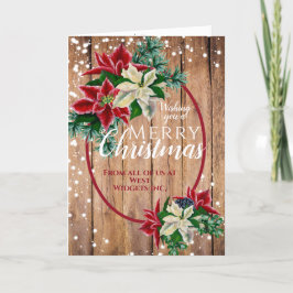 Rustikale Frohe Weihnachten Poinsettia Blumenurlau
