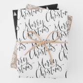 Rustikale Frohe Weihnachten Schneeflocken Set Weih Geschenkpapier Set (Beispiel)