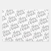 Rustikale Frohe Weihnachten Schneeflocken Set Weih Geschenkpapier Set (Vorderseite)