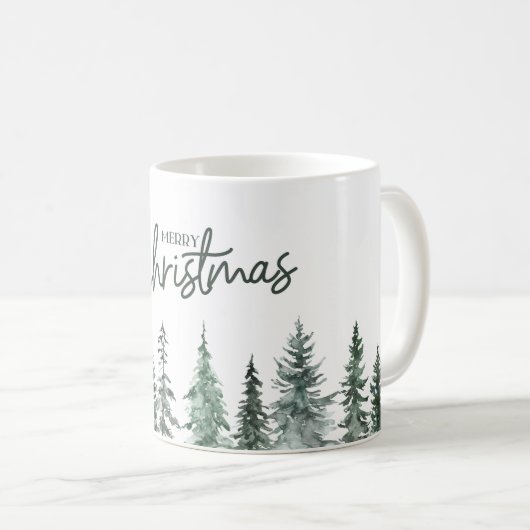 Rustikale frohe Weihnachts-Tasse Kaffeetasse (VorderseiteRechts)