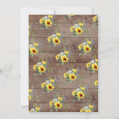 Rustikale, fröhliche Gelbblume Bridal Tee Einladung (Rückseite)