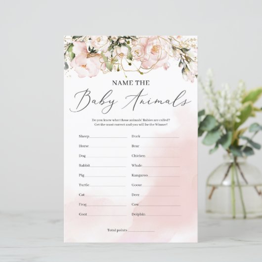 Rustikale Frühlingsbezeichnung der Babydusche (Stehend Vorderseite)