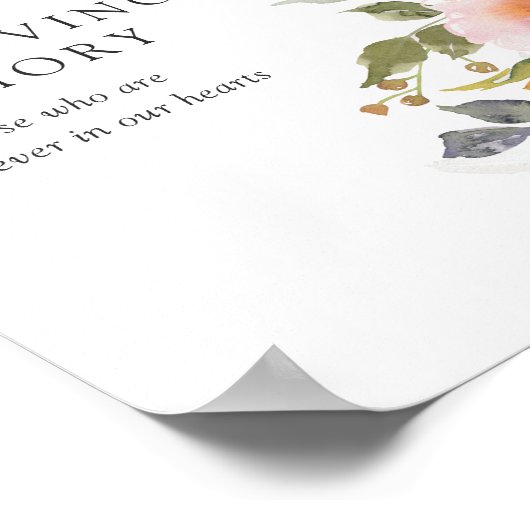 Rustikale Frühlingsblüte in liebenswertem Gedächtn Poster (Ecke)