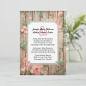 Rustikale Frühlingsblüten - Einladung zur Hochzeit (Stehend Vorderseite)