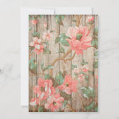 Rustikale Frühlingsblüten - Einladung zur Hochzeit (Rückseite)