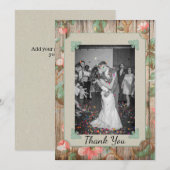 Rustikale Frühlingsblüten Hochzeit Danke Karte (Vorne/Hinten)
