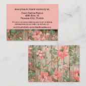 Rustikale Frühlingsblüten Hochzeitsausweis Begleitkarte (Vorne/Hinten)