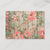 Rustikale Frühlingsblüten Hochzeitskarte Begleitkarte (Rückseite)