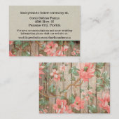 Rustikale Frühlingsblüten Hochzeitskarte Begleitkarte (Vorne/Hinten)