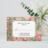 Rustikale Frühlingsblüten mit RSVP-Karte RSVP Karte (Stehend Vorderseite)
