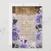 Rustikale Frühlingsblütenhochzeit Einladung (Vorderseite)