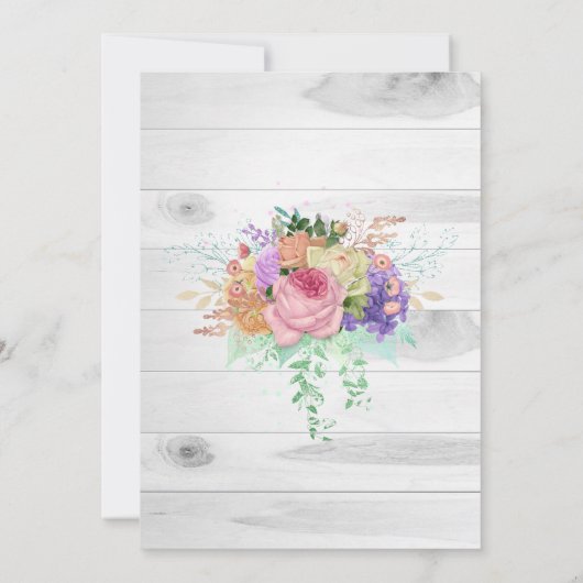 Rustikale Frühlingsfest Probe Einladung (Rückseite)