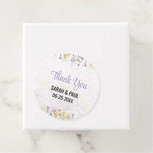 Rustikale Frühlingsflora Hochzeit Geschenkanhänger (Beispiel)