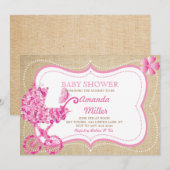 Rustikale Frühlingsflora Kinderdusche Einladungen (Vorne/Hinten)