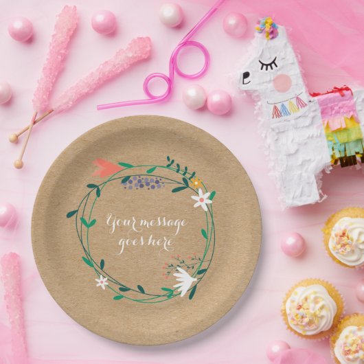 Rustikale Frühlingsflorengärten Pappteller (Party)