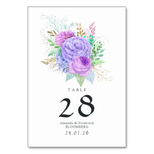 Rustikale Frühlingshochzeit mit Blumen Tischnummer