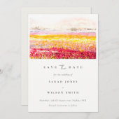 Rustikale Frühlingslandschaft Blumenfelder Landsch Save The Date (Vorne/Hinten)