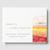 Rustikale Frühlingslandschaft Blumenlandschaft Hoc Gästebuch (Vorderseite)