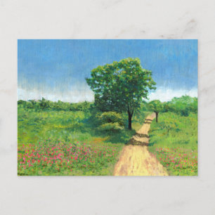 Rustikale Frühlingslandschaft Postkarte