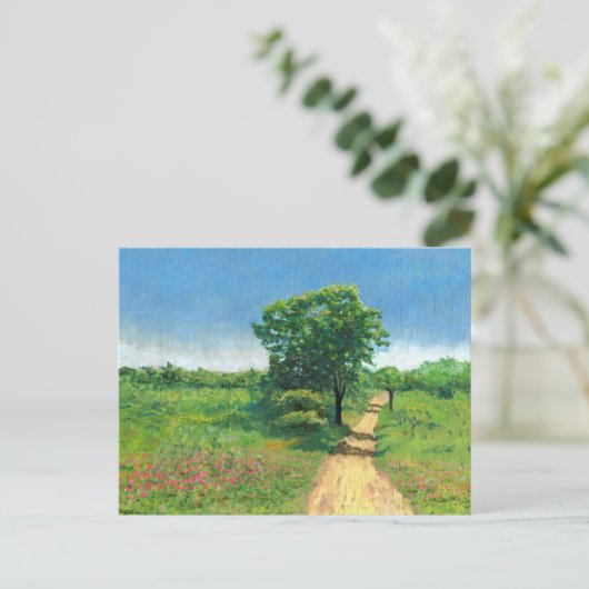 Rustikale Frühlingslandschaft Postkarte (Stehend Vorderseite)