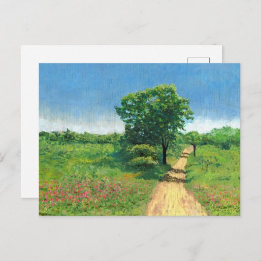 Rustikale Frühlingslandschaft Postkarte (Vorne/Hinten)