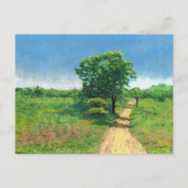 Rustikale Frühlingslandschaft Postkarte