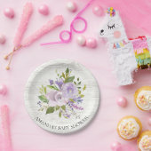 Rustikale Frühlingslavender Blume Dusche 7" Platte Pappteller (Party)