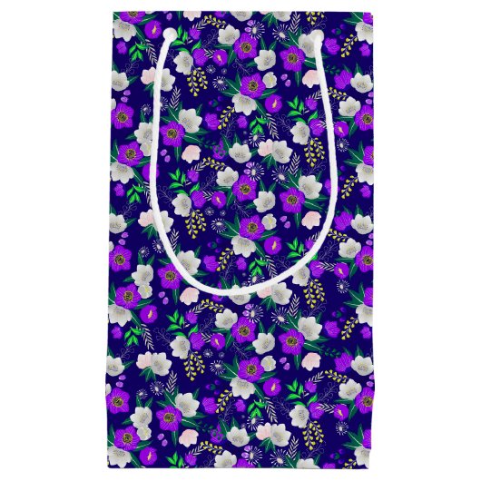 Rustikale Frühlingspanik Blume Bouquet Kleine Geschenktüte (Vorderseite)