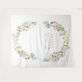 Rustikale Frühlingswilde Blume Bridal Foto Hinterg Wandteppich (Vorderseite (Horizontal))