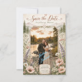 Rustikale Fryeburg Maine Bergfotografie Save The Date (Vorderseite)