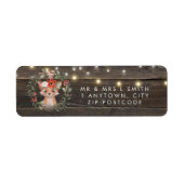 Rustikale Fuchs Baby Dusche Blumenmuster-Rücksende (Vorne)