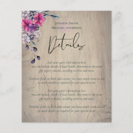 Rustikale Fuchsia Floral Woodland Wedding