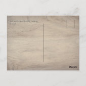 Rustikale Fuchsia Floral Woodland Wedding Postkarte (Rückseite)