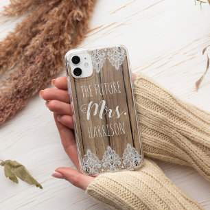 Rustikale Future Mrs. Verlobung Scheunenholz und S Case-Mate iPhone Hülle