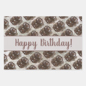 Rustikale Gänse Sprocket Steampunk auf Steinvorlag Geschenkpapier Set (Vorderseite)