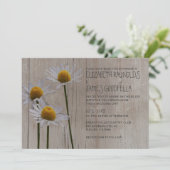 Rustikale Gänseblümchen, die Einladungen Wedding (Stehend Vorderseite)