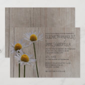 Rustikale Gänseblümchen, die Einladungen Wedding (Vorne/Hinten)