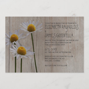 Rustikale Gänseblümchen, die Einladungen Wedding