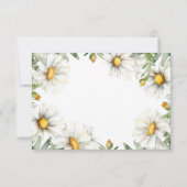 Rustikale Gänseblümchen Hochzeit RSVP Karte (Rückseite)