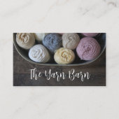 Rustikale Garnknette & Crochet-Visitenkarte Visitenkarte (Vorderseite)