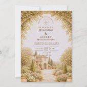Rustikale Garten-Anwesen-Hochzeit Einladung (Vorderseite)