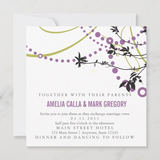 Rustikale Garten-Hochzeits-Einladung im Frühjahr Einladung (Vorderseite)