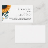 Rustikale Gartengrün Sonnenblumen Brautparty Begleitkarte (Vorne/Hinten)