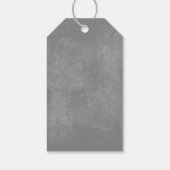 Rustikale Gartensäge Lichter Zweige Rosa Hochzeit Geschenkanhänger (Rückseite)