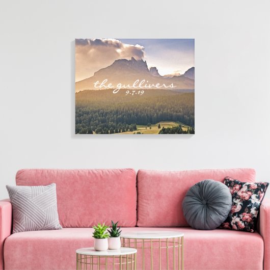 Rustikale Gästebuchalternative Leinwanddruck (Insitu (Wohnzimmer))