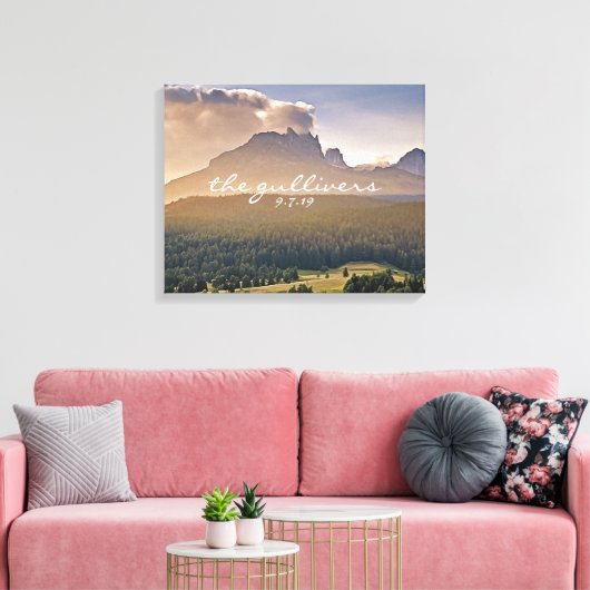 Rustikale Gästebuchalternative Leinwanddruck (Insitu (Wohnzimmer))