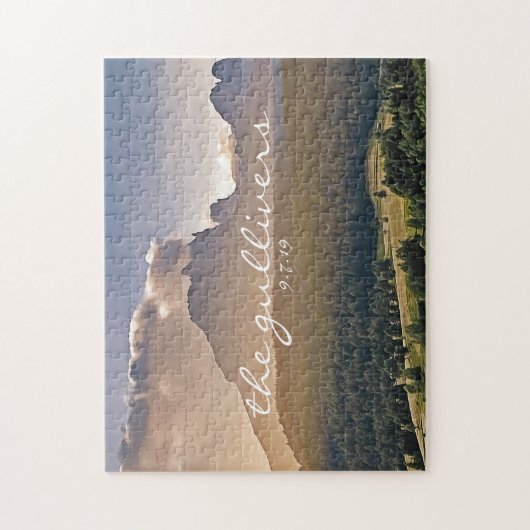 Rustikale Gästebuchalternative Puzzle (Vertikal)