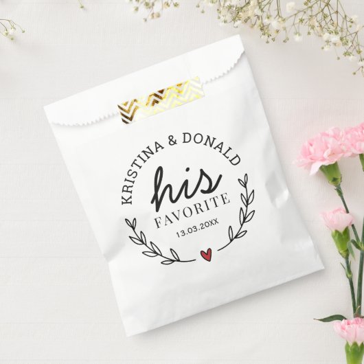 Rustikale Gastgeschenk Hochzeit als Favorit Geschenktütchen (Versiegelt)