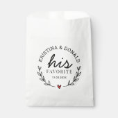 Rustikale Gastgeschenk Hochzeit als Favorit Geschenktütchen (Vorderseite)